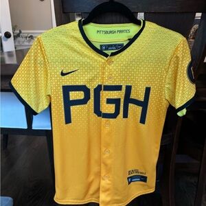 Nike Yellow and Black PGH Jersey YSmall “Cruz 15”